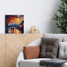 Carica l'immagine nel visualizzatore di Gallery, Mini Kit da Dipingere con i Numeri 20x20cm con cornice - Notte Romantica