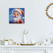 Carica l'immagine nel visualizzatore di Gallery, Mini Kit da Dipingere con i Numeri 20x20cm con cornice - Sorridente Babbo Natale