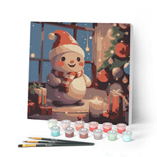 Carica l'immagine nel visualizzatore di Gallery, Mini Kit da Dipingere con i Numeri con cornice - Allegro e luminoso Natale