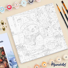 Carica l'immagine nel visualizzatore di Gallery, Mini Kit da Dipingere con i Numeri 20x20cm con cornice - Allegro e luminoso Natale