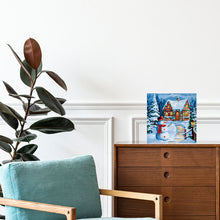 Carica l'immagine nel visualizzatore di Gallery, Mini Kit da Dipingere con i Numeri 20x20cm con cornice Vacanze di Natale