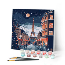 Carica l'immagine nel visualizzatore di Gallery, Mini Kit da Dipingere con i Numeri con cornice Natale a Parigi