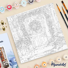 Carica l'immagine nel visualizzatore di Gallery, Mini Kit da Dipingere con i Numeri 20x20cm con cornice Ghirlande di Natale