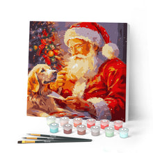 Carica l'immagine nel visualizzatore di Gallery, Mini Kit da Dipingere con i Numeri con cornice Sogni di Natale
