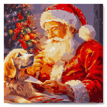 Carica l'immagine nel visualizzatore di Gallery, Mini Kit da Dipingere con i Numeri 20x20cm con cornice Sogni di Natale