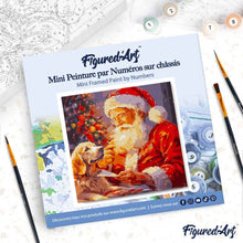 Carica l'immagine nel visualizzatore di Gallery, Mini Kit da Dipingere con i Numeri 20x20cm con cornice Sogni di Natale