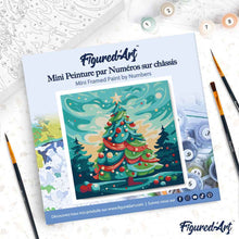 Carica l'immagine nel visualizzatore di Gallery, Mini Kit da Dipingere con i Numeri 20x20cm con cornice Magico Natale