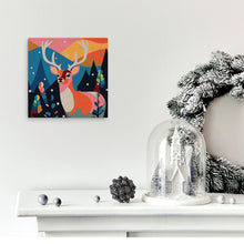 Carica l'immagine nel visualizzatore di Gallery, Mini Kit da Dipingere con i Numeri 20x20cm con cornice - Renna astratta