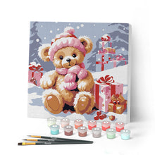 Carica l'immagine nel visualizzatore di Gallery, Mini Kit da Dipingere con i Numeri con cornice Orsetto e Regali