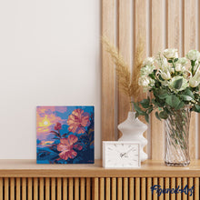 Carica l'immagine nel visualizzatore di Gallery, Mini Kit da Dipingere con i Numeri 20x20cm con cornice - Ibisco al tramonto