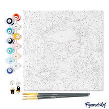 Carica l&#39;immagine nel visualizzatore di Gallery, Mini Kit da Dipingere con i Numeri 20x20cm con cornice - Koala fantasy tra i fiori