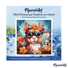 Carica l&#39;immagine nel visualizzatore di Gallery, Mini Kit da Dipingere con i Numeri 20x20cm con cornice - Scoiattolo fantasy tra i fiori