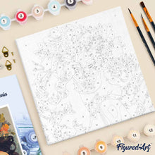 Carica l'immagine nel visualizzatore di Gallery, Mini Kit da Dipingere con i Numeri 20x20cm con cornice - Regina di bellezza floreale