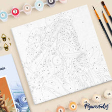 Carica l'immagine nel visualizzatore di Gallery, Mini Kit da Dipingere con i Numeri 20x20cm con cornice - Donna con Turbante Africano