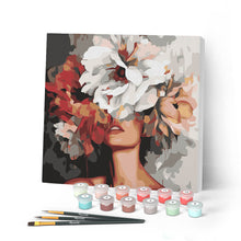 Carica l'immagine nel visualizzatore di Gallery, Mini Kit da Dipingere con i Numeri con cornice - Bellezza Dietro i Fiori