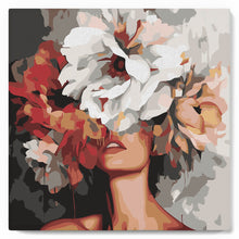 Carica l'immagine nel visualizzatore di Gallery, Mini Kit da Dipingere con i Numeri 20x20cm con cornice - Bellezza Dietro i Fiori