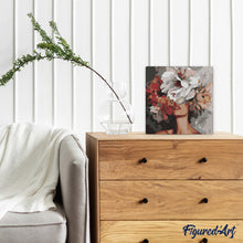 Carica l'immagine nel visualizzatore di Gallery, Mini Kit da Dipingere con i Numeri 20x20cm con cornice - Bellezza Dietro i Fiori