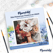 Carica l'immagine nel visualizzatore di Gallery, Mini Kit da Dipingere con i Numeri 20x20cm con cornice - Bellezza Dietro i Fiori