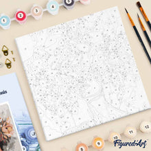 Carica l'immagine nel visualizzatore di Gallery, Mini Kit da Dipingere con i Numeri 20x20cm con cornice - Bellezza Dietro i Fiori