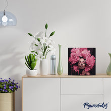 Carica l&#39;immagine nel visualizzatore di Gallery, Mini Kit da Dipingere con i Numeri 20x20cm con cornice - Corona di Peonie
