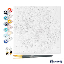 Carica l&#39;immagine nel visualizzatore di Gallery, Mini Kit da Dipingere con i Numeri 20x20cm con cornice - Corona di Peonie