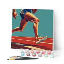 Carica l'immagine nel visualizzatore di Gallery, Mini Kit da Dipingere con i Numeri con cornice - Poster Sportivo Atletica