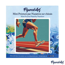 Carica l&#39;immagine nel visualizzatore di Gallery, Mini Kit da Dipingere con i Numeri 20x20cm con cornice - Poster Sportivo Atletica