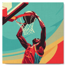 Carica l'immagine nel visualizzatore di Gallery, Mini Kit da Dipingere con i Numeri 20x20cm con cornice - Poster Sportivo Basket