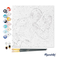 Carica l&#39;immagine nel visualizzatore di Gallery, Mini Kit da Dipingere con i Numeri 20x20cm con cornice - Poster Sportivo Pugilato