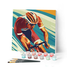 Carica l'immagine nel visualizzatore di Gallery, Mini Kit da Dipingere con i Numeri con cornice - Poster Sportivo Ciclismo