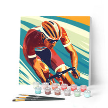 Carica l'immagine nel visualizzatore di Gallery, Mini Kit da Dipingere con i Numeri con cornice - Poster Sportivo Ciclismo