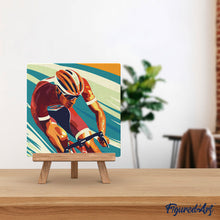 Carica l'immagine nel visualizzatore di Gallery, Mini Kit da Dipingere con i Numeri 20x20cm con cornice - Poster Sportivo Ciclismo