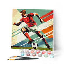 Carica l'immagine nel visualizzatore di Gallery, Mini Kit da Dipingere con i Numeri con cornice - Poster Sportivo Calcio