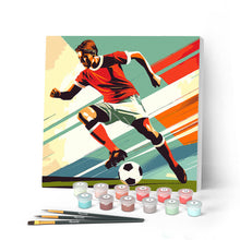 Carica l'immagine nel visualizzatore di Gallery, Mini Kit da Dipingere con i Numeri con cornice - Poster Sportivo Calcio