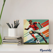 Carica l'immagine nel visualizzatore di Gallery, Mini Kit da Dipingere con i Numeri 20x20cm con cornice - Poster Sportivo Calcio