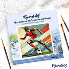 Carica l'immagine nel visualizzatore di Gallery, Mini Kit da Dipingere con i Numeri 20x20cm con cornice - Poster Sportivo Calcio