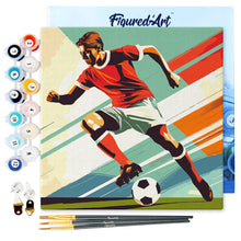 Carica l'immagine nel visualizzatore di Gallery, Mini Kit da Dipingere con i Numeri 20x20cm con cornice - Poster Sportivo Calcio