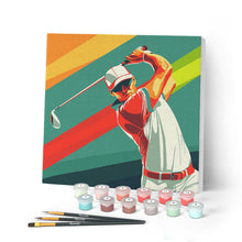 Carica l'immagine nel visualizzatore di Gallery, Mini Kit da Dipingere con i Numeri con cornice - Poster Sportivo Golf