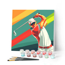 Carica l'immagine nel visualizzatore di Gallery, Mini Kit da Dipingere con i Numeri con cornice - Poster Sportivo Golf