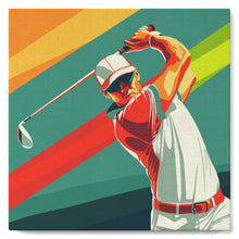 Carica l'immagine nel visualizzatore di Gallery, Mini Kit da Dipingere con i Numeri 20x20cm con cornice - Poster Sportivo Golf
