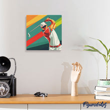 Carica l'immagine nel visualizzatore di Gallery, Mini Kit da Dipingere con i Numeri 20x20cm con cornice - Poster Sportivo Golf