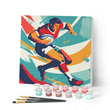 Carica l'immagine nel visualizzatore di Gallery, Mini Kit da Dipingere con i Numeri con cornice - Poster Sportivo Pallamano