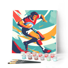 Carica l'immagine nel visualizzatore di Gallery, Mini Kit da Dipingere con i Numeri con cornice - Poster Sportivo Pallamano