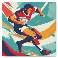 Carica l'immagine nel visualizzatore di Gallery, Mini Kit da Dipingere con i Numeri 20x20cm con cornice - Poster Sportivo Rugby