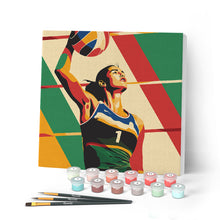 Carica l'immagine nel visualizzatore di Gallery, Mini Kit da Dipingere con i Numeri con cornice - Poster Sportivo Pallavolo