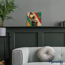 Carica l&#39;immagine nel visualizzatore di Gallery, Mini Kit da Dipingere con i Numeri 20x20cm con cornice - Poster Sportivo Pallavolo