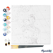 Carica l&#39;immagine nel visualizzatore di Gallery, Mini Kit da Dipingere con i Numeri 20x20cm con cornice - Poster Sportivo Pallavolo