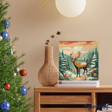 Carica l'immagine nel visualizzatore di Gallery, Mini Kit da Dipingere con i Numeri 20x20cm con cornice - Maestoso cervo invernale
