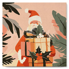 Carica l'immagine nel visualizzatore di Gallery, Mini Kit da Dipingere con i Numeri 20x20cm con cornice - Babbo Natale con regali