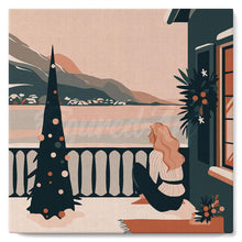 Carica l'immagine nel visualizzatore di Gallery, Mini Kit da Dipingere con i Numeri 20x20cm con cornice - Ragazza e lago invernale
